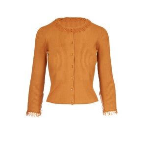 Dorothee Schumacher Summer Move Caramel Fringe Cardigan